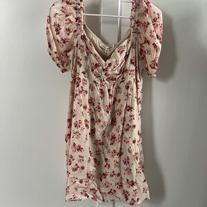 Dollcake Cream and Red Floral Mini Dress